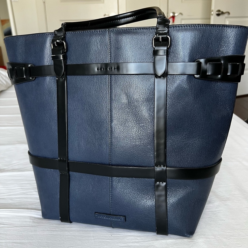 BCBGMaxAzria Navy and Black Tote Bag